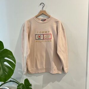 VINTAGE TOMMY HILFIGER GOLD LETTERS Y2K 90’S  SWEATSHIRT SIZE L